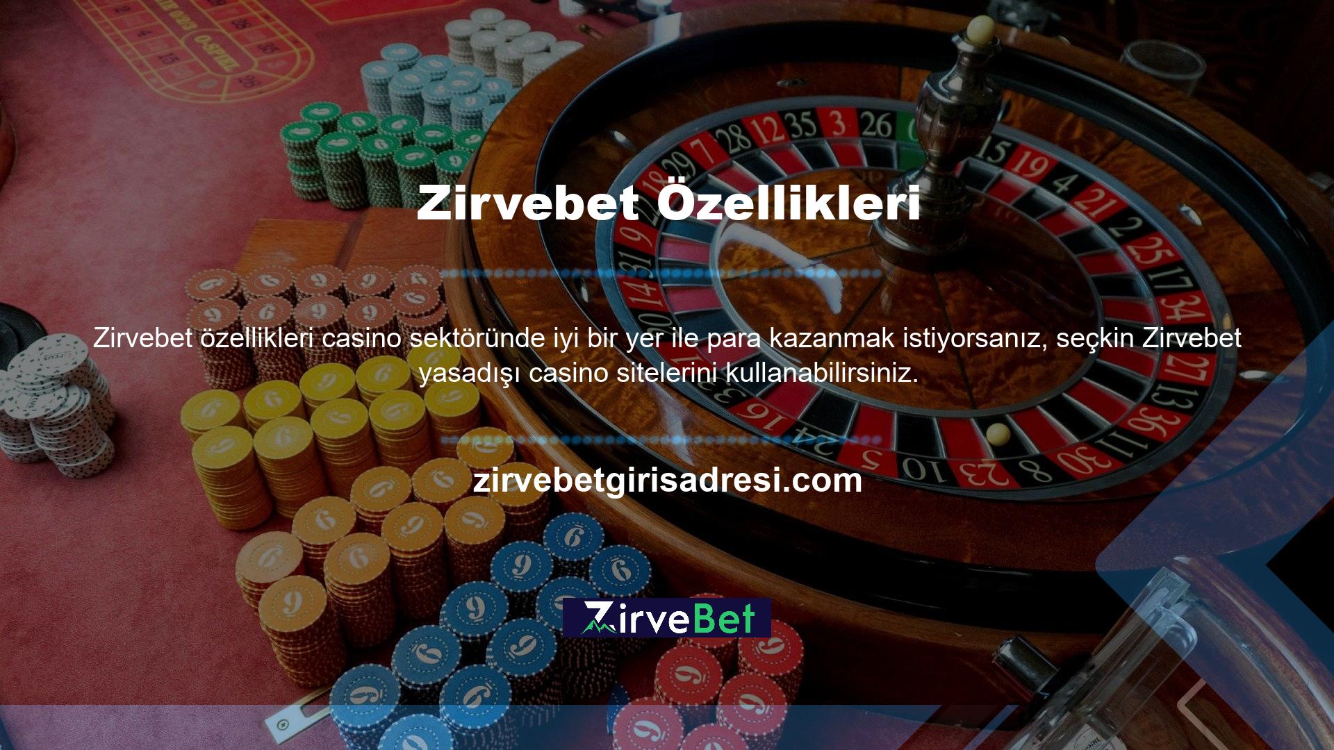 Zirvebet bahis sitesi ayrıca oyuncuların slot ve blackjack gibi oyunların tadını çıkarabilecekleri çok çeşitli casino oyunları sunmaktadır